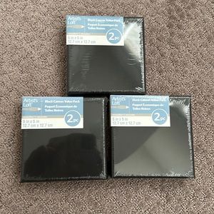 Black canvases - 6 pieces